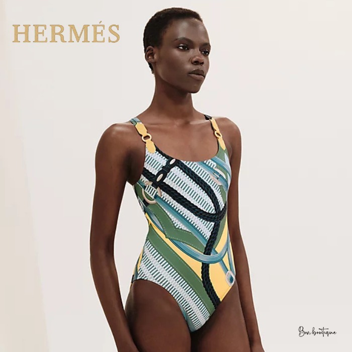 【爽やかエネルギー溢れる】HERMES スイムウェア《エミー》