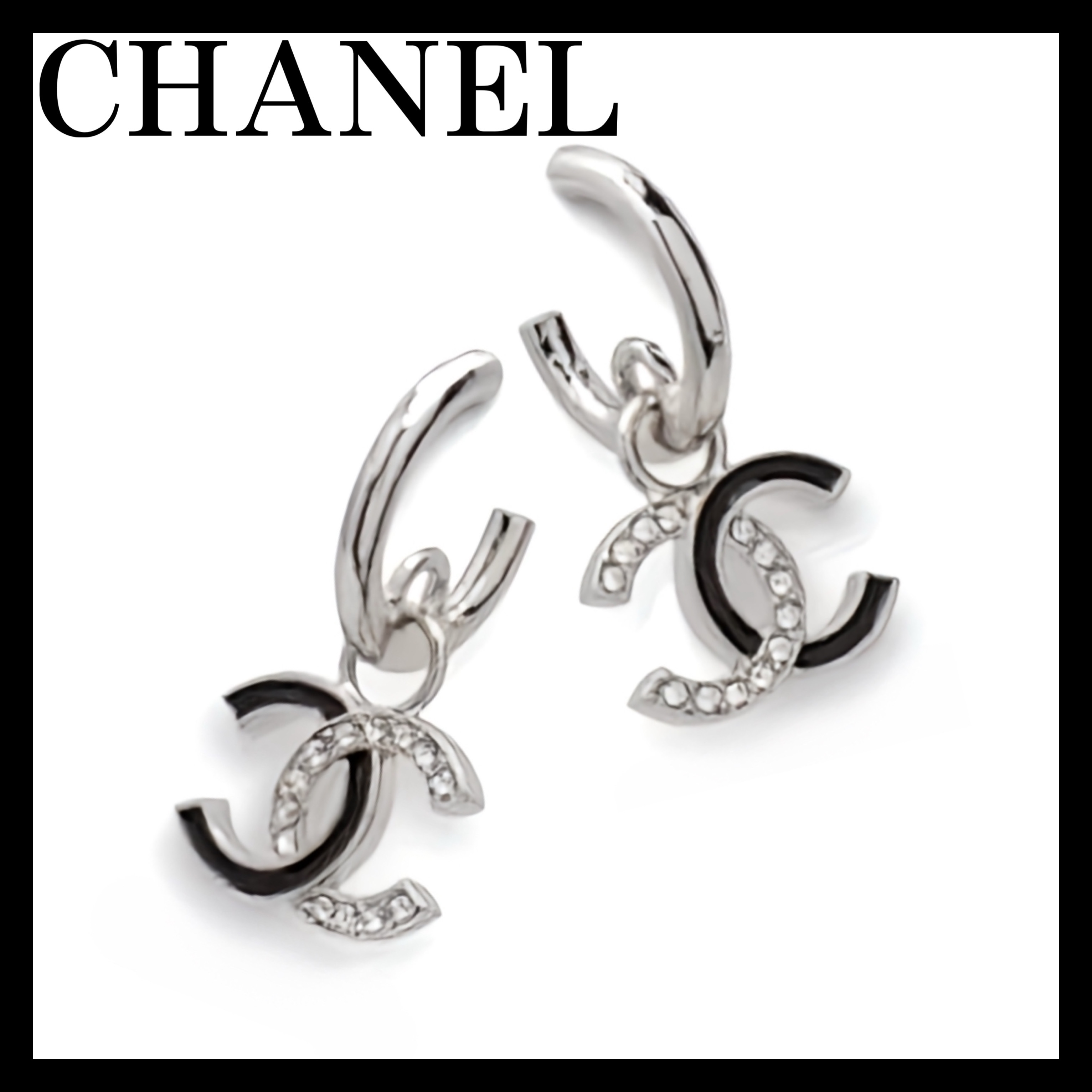 《上品なバイカラーのキラキラCCロゴ♪》25S限定★CHANEL ピアス