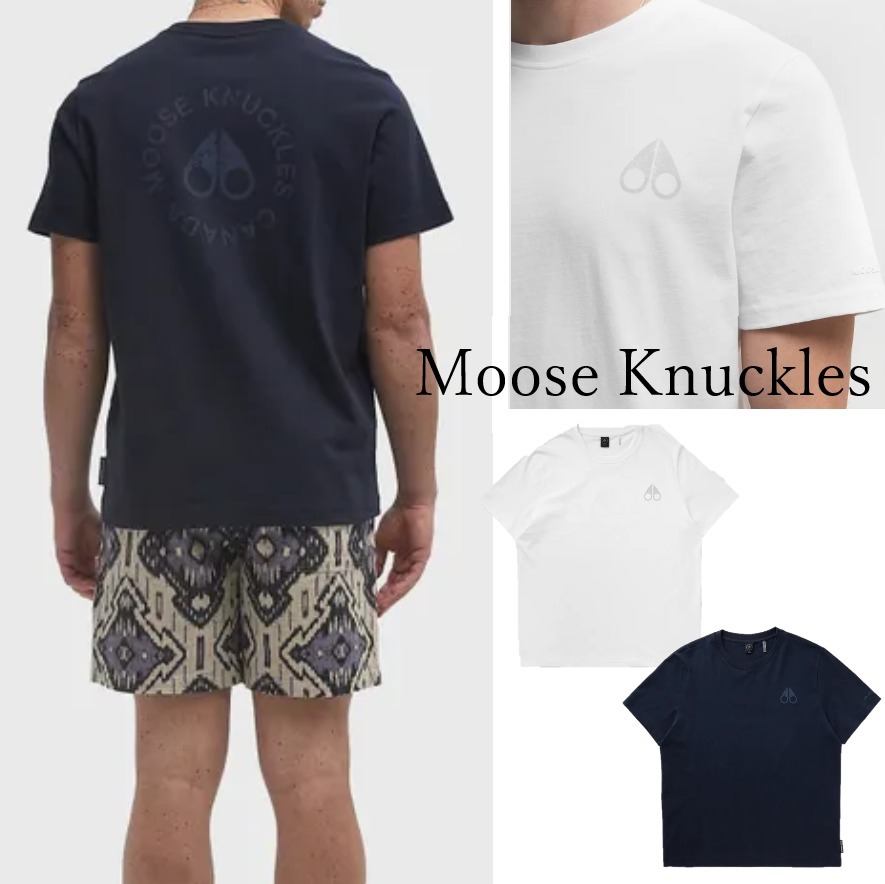 関税込 Moose Knuckles クルーネック コットンジャージー T