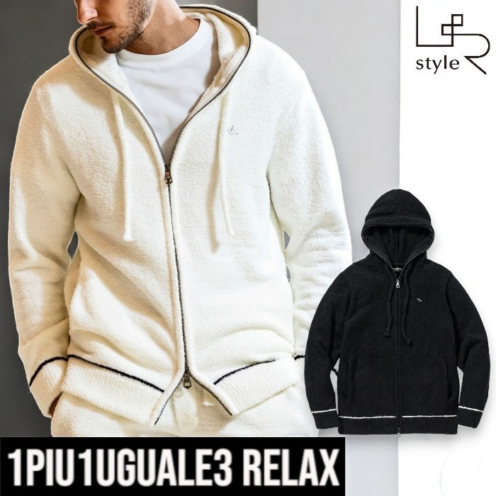 【1PIU1UGUALE3 RELAX】 フラッフィーニットサークルフーディー