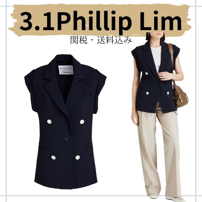 関税・送料込み【3.1 Phillip Lim】クレープ ベスト