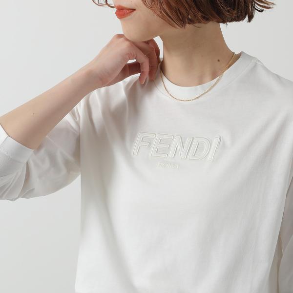 FENDI KIDS Tシャツ JUI183 7AJ 長袖 カットソー ロゴT