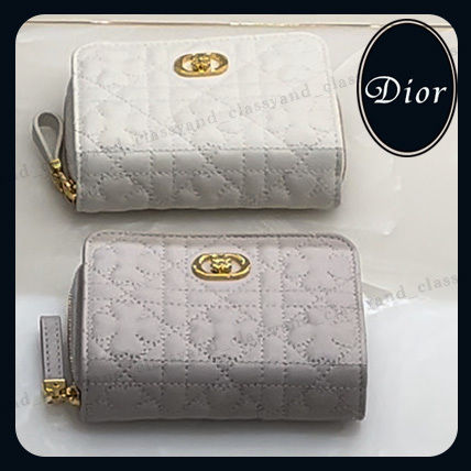Dior折りたたみ財布 美品 Christian Diorグレー