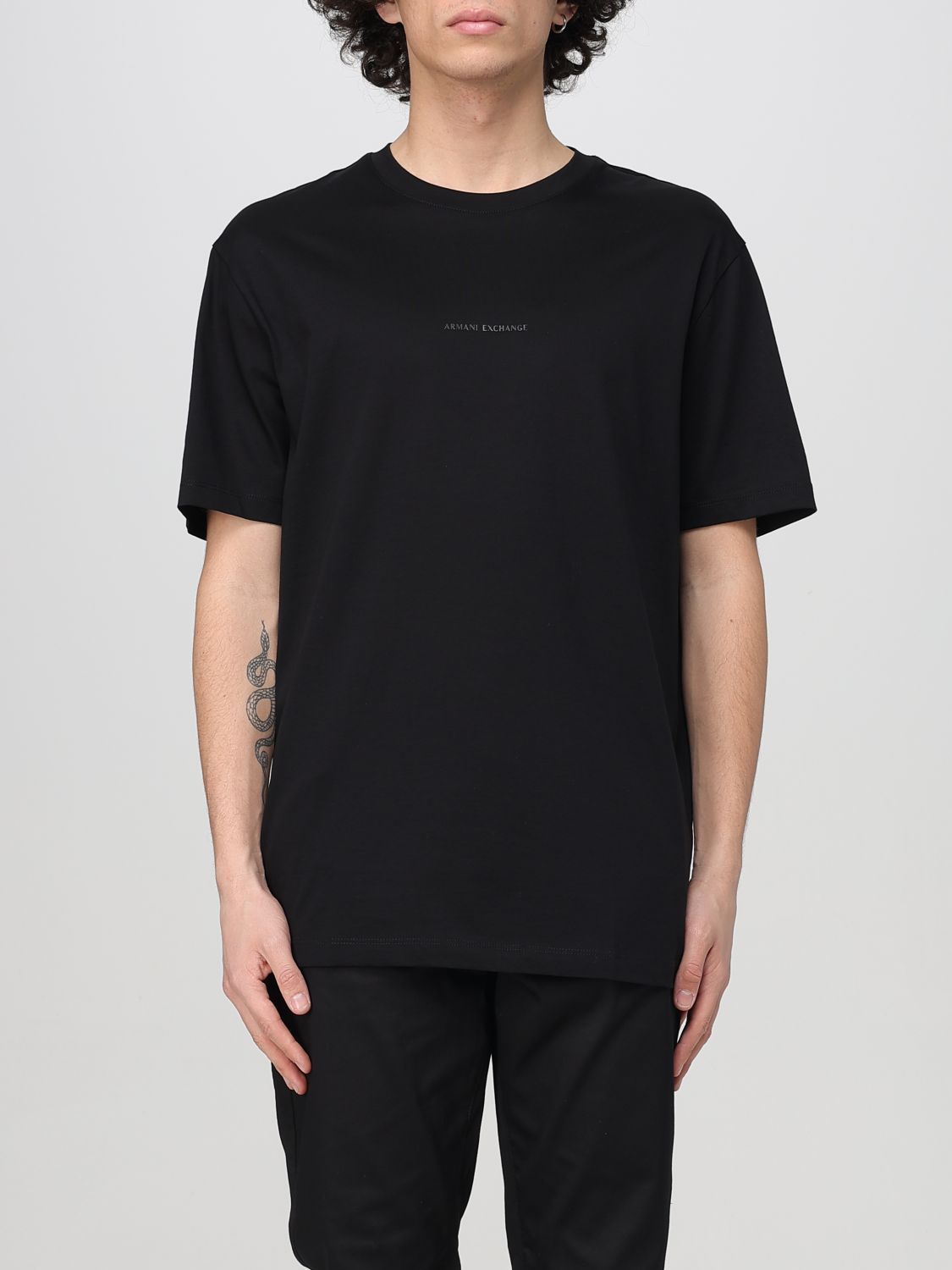 Tシャツ・カットソー ARMANI EXCHANGE Men T-shirt Black XM000533AF10364 UC001
