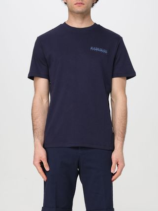 Tシャツ・カットソー NAPAPIJRI Men T-shirt Blue 1 NP0A4H8D G1Y Napapijri Blue Cotton Men's T-Shirt | Amazon.com
