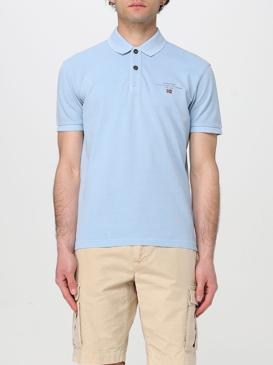 Tシャツ・カットソー NAPAPIJRI Men T-shirt Gnawed Blue NP0A4GDL 183