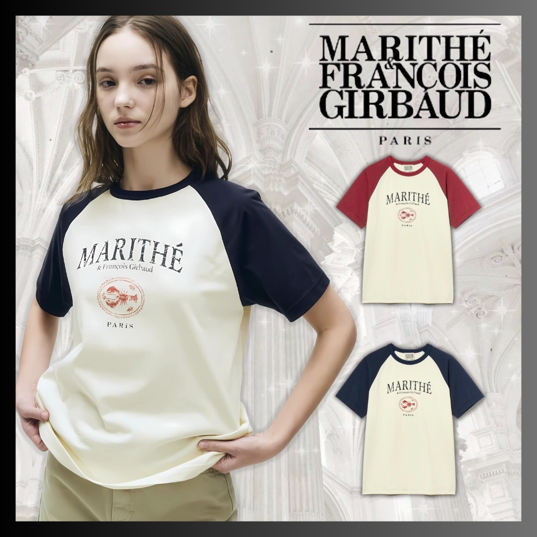 Marithe☆25SS UNISEX AEROCOOL RAGLAN GRAPHIC TEE （2color）