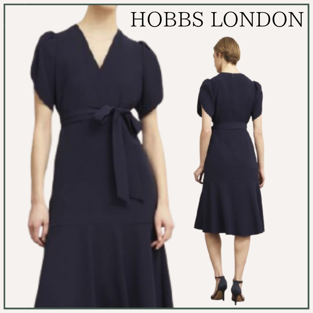 【フェミニン】HOBBS LONDON / pricilla シンプル ミディドレス