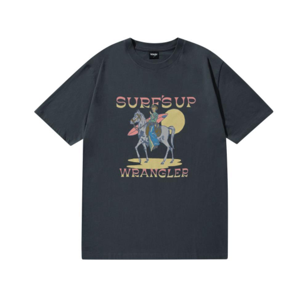◆Wrangler◆ Semi-over Surfing Cowboy Short Sleeve T-Shirt C
