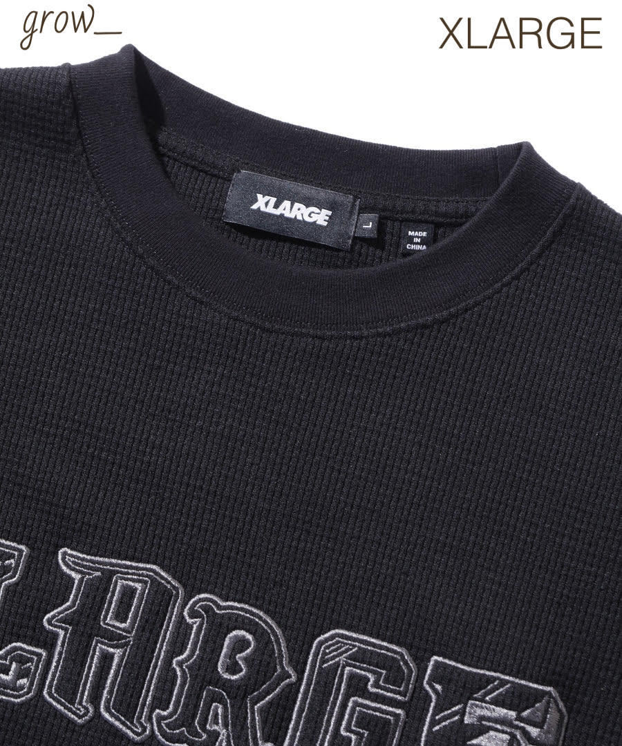 XLARGE キャンパス ワッフル 長袖 Tシャツ 送料込 XLARGE キャンパス ワッフル 長袖 Tシャツ 送料込 (X-Large/T