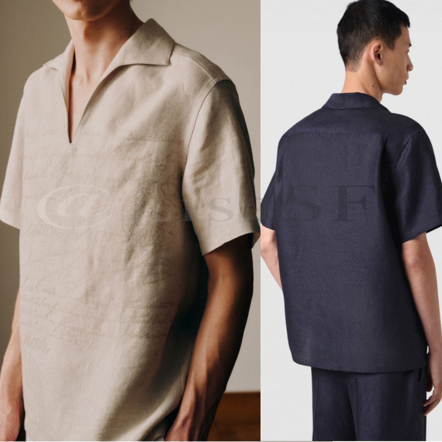 【直営店特別価格】Berluti★リネン スクリット 半袖 ジャケット