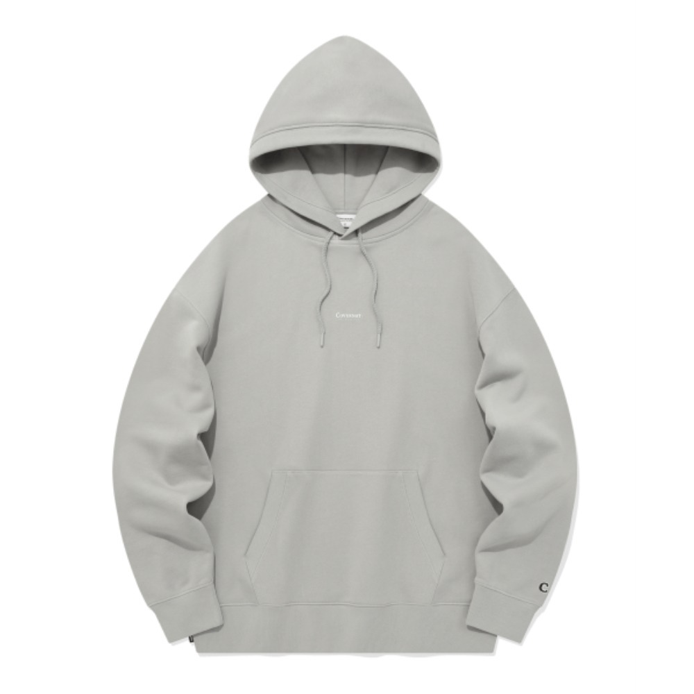 パーカー・フーディ COVERNAT Overfit small authentic logo hoodie light grey