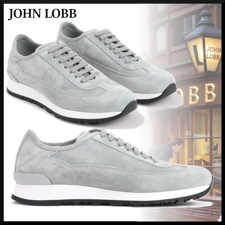 【JOHN LOBB】FoundryII ピュアアイスブルー スエードスニーカー