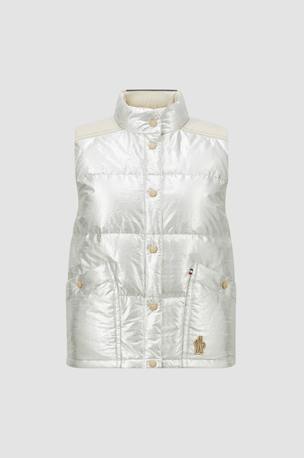 MONCLER GRENOBLE 2025春夏新作 ラメ入りダウンベスト PINCHOT