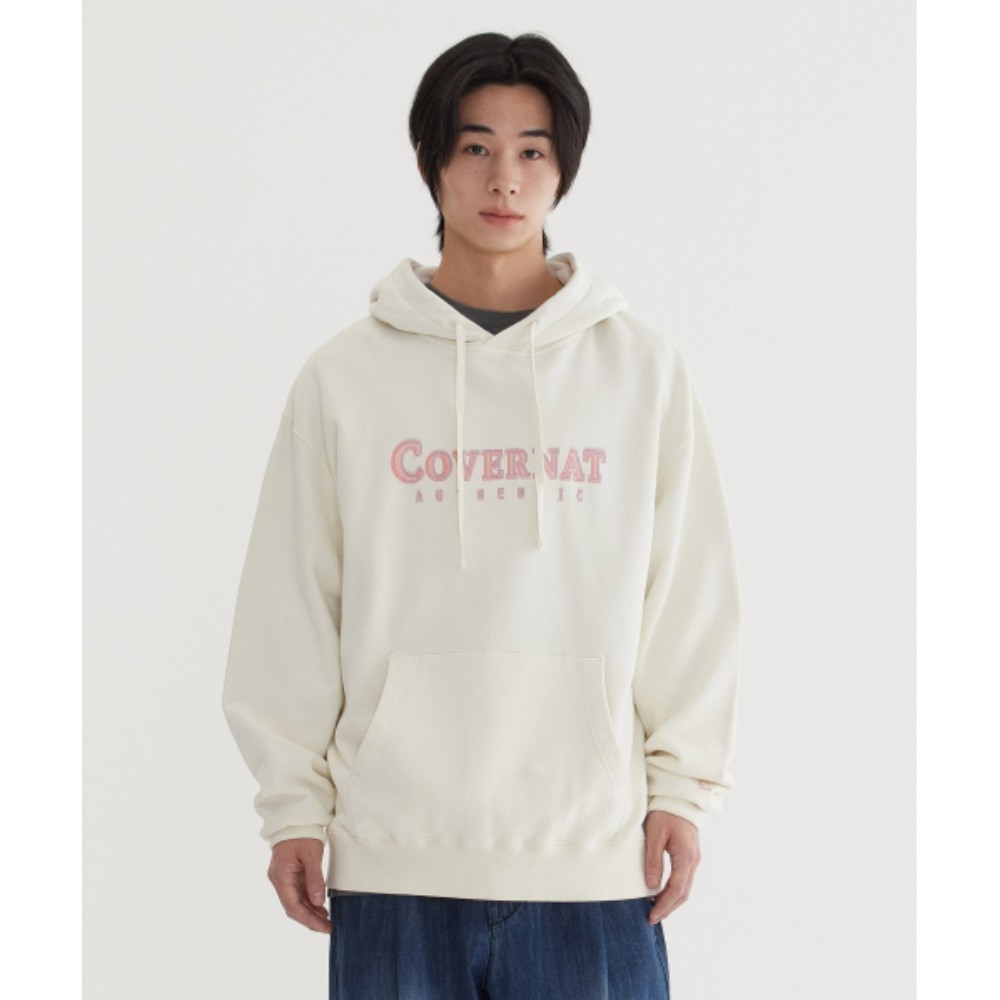 パーカー・フーディ COVERNAT Authentic Logo Dyed Hoodie Ivory