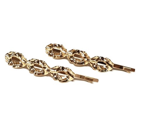[Blackmuse] 愛の不時着11話☆Gold plated hair pin set