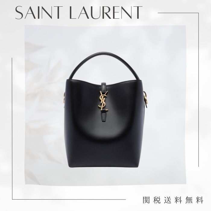SAINT LAURENT LE 37 バケットバッグ シャイニーレザー