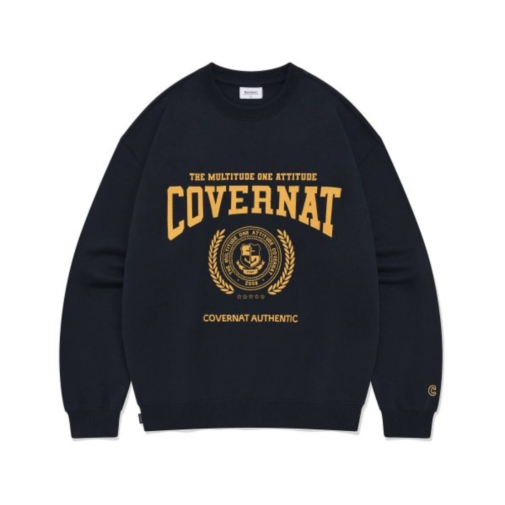 スウェット・トレーナー COVERNAT Emblem Logo Man to Man Navy