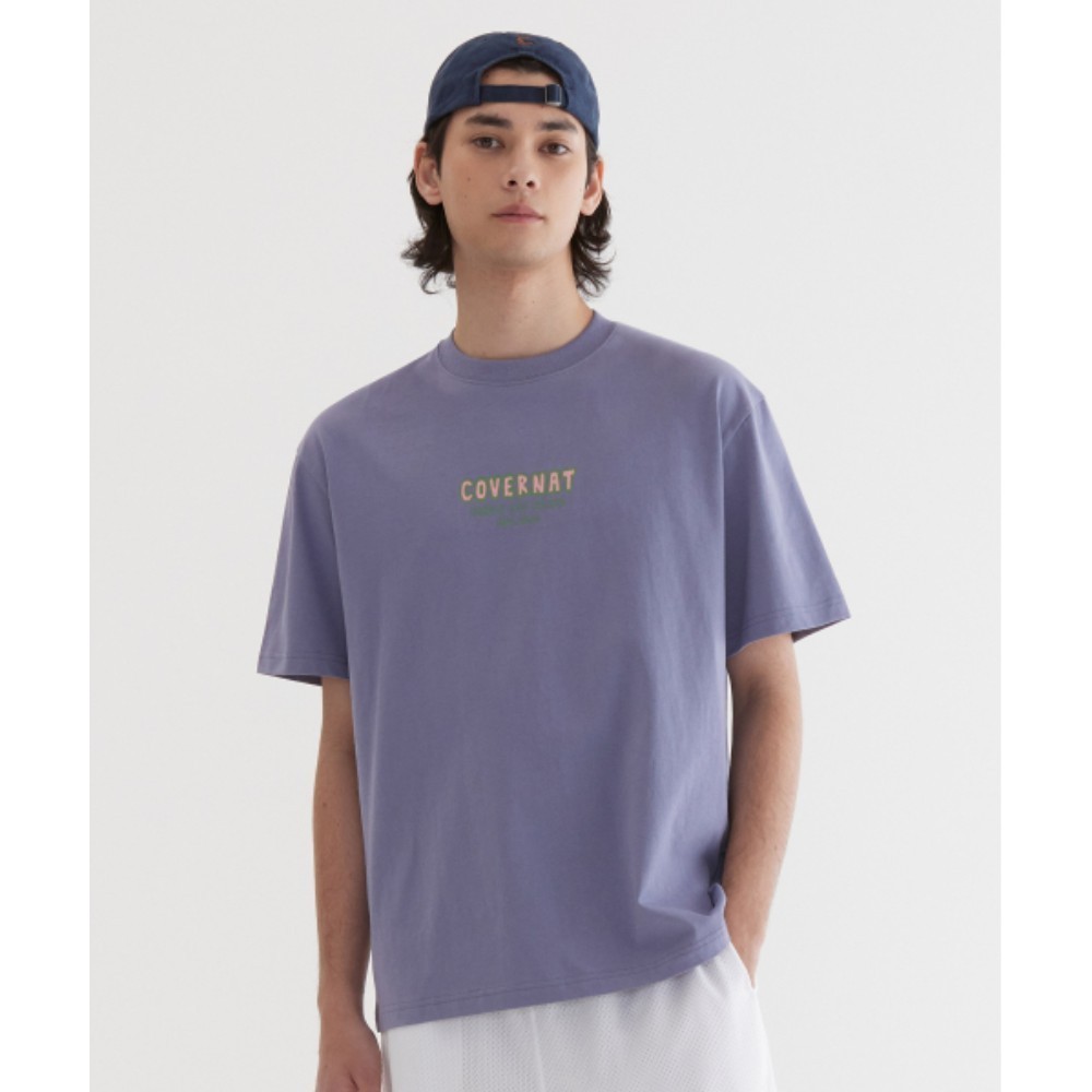Tシャツ・カットソー COVERNAT Small typography graphic t-shirt Purple