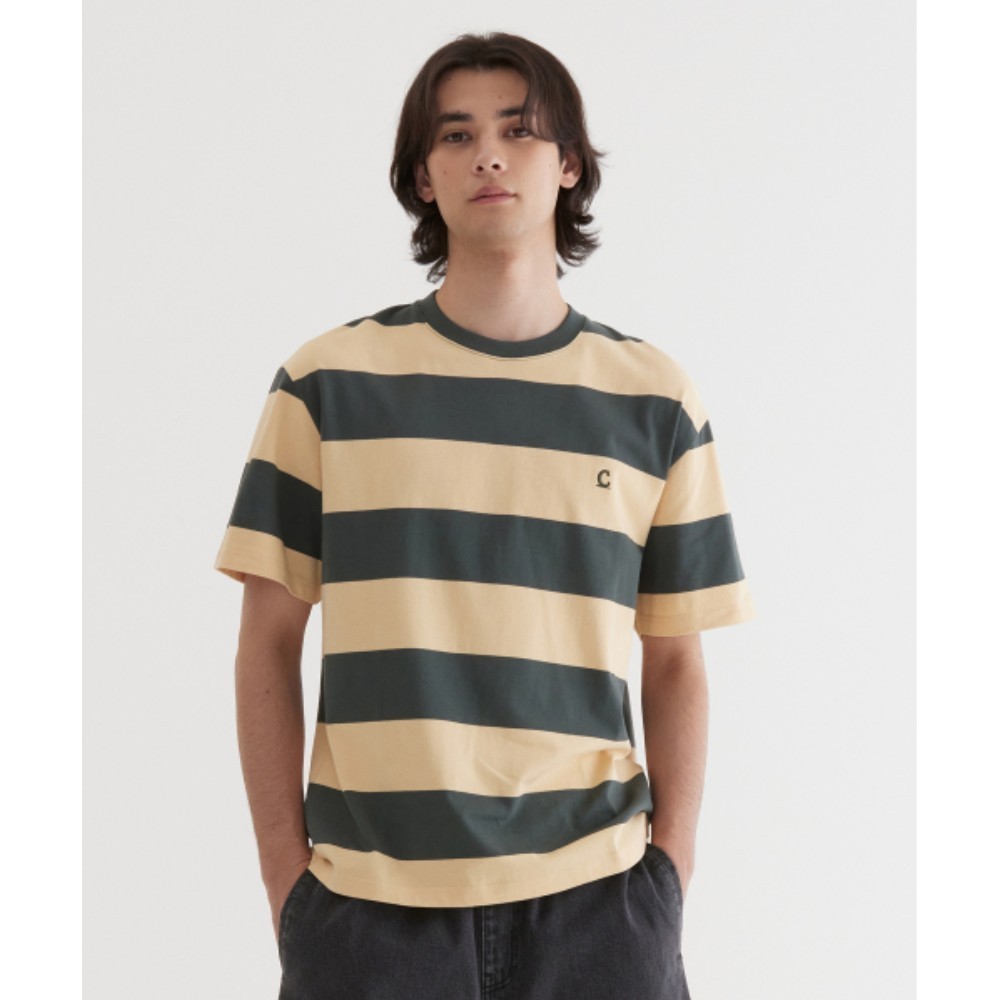 Tシャツ・カットソー COVERNAT Rugby Round T-Shirt Khaki