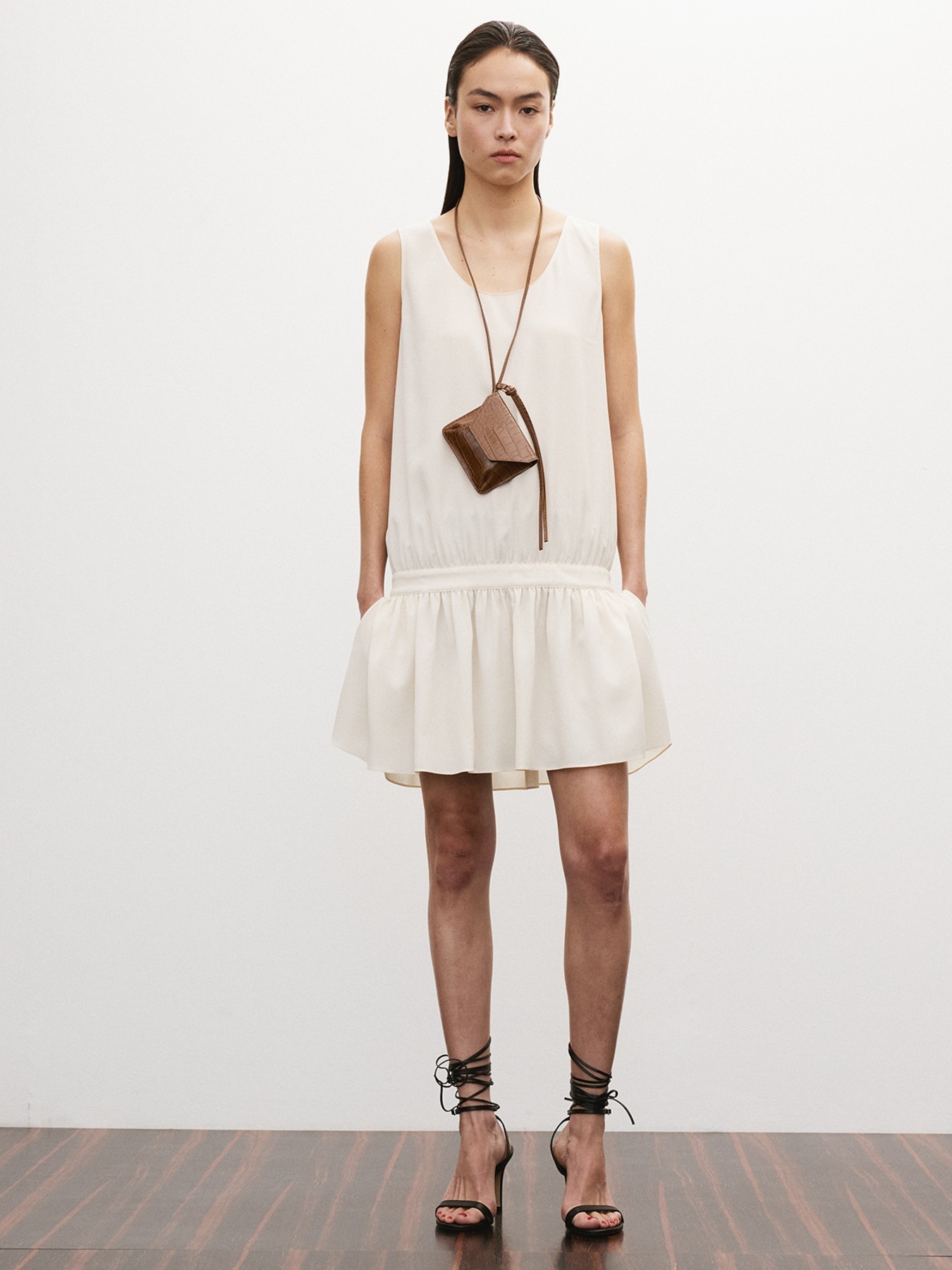 [RECTO] / ☆ 25SS GATHERED DETAIL MINI DRESS / CREAM