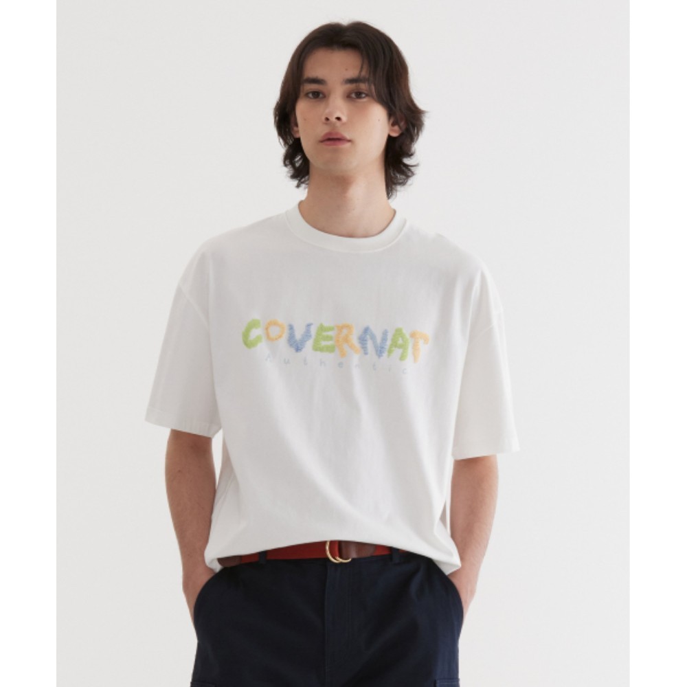 Tシャツ・カットソー COVERNAT Doodle Logo Graphic T-Shirt White