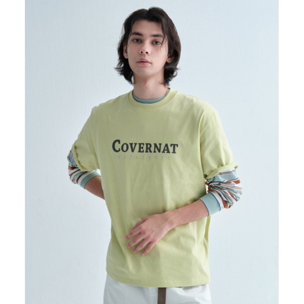 Tシャツ・カットソー COVERNAT Center Authentic T-Shirt Lime