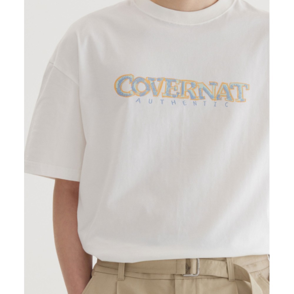 Tシャツ・カットソー COVERNAT Multicolor Logo Graphic T-Shirt White