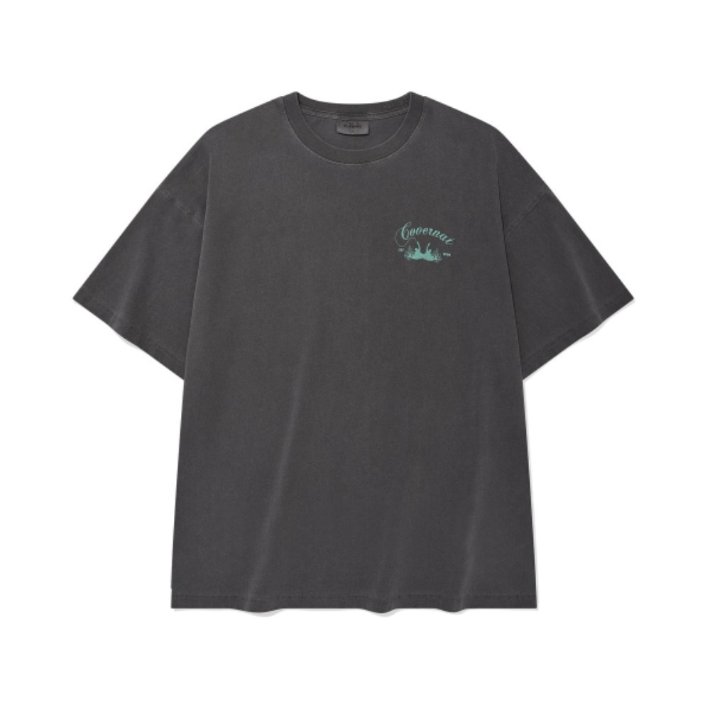 Tシャツ・カットソー COVERNAT Surfer Dying Graphic T-Shirt Charcoal