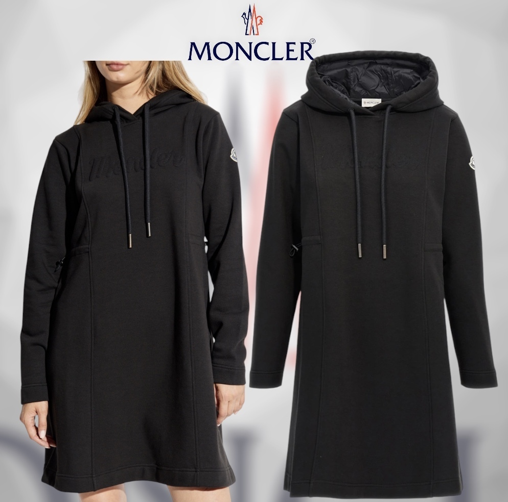 関税込 MONCLER コットン フード付きワンピース