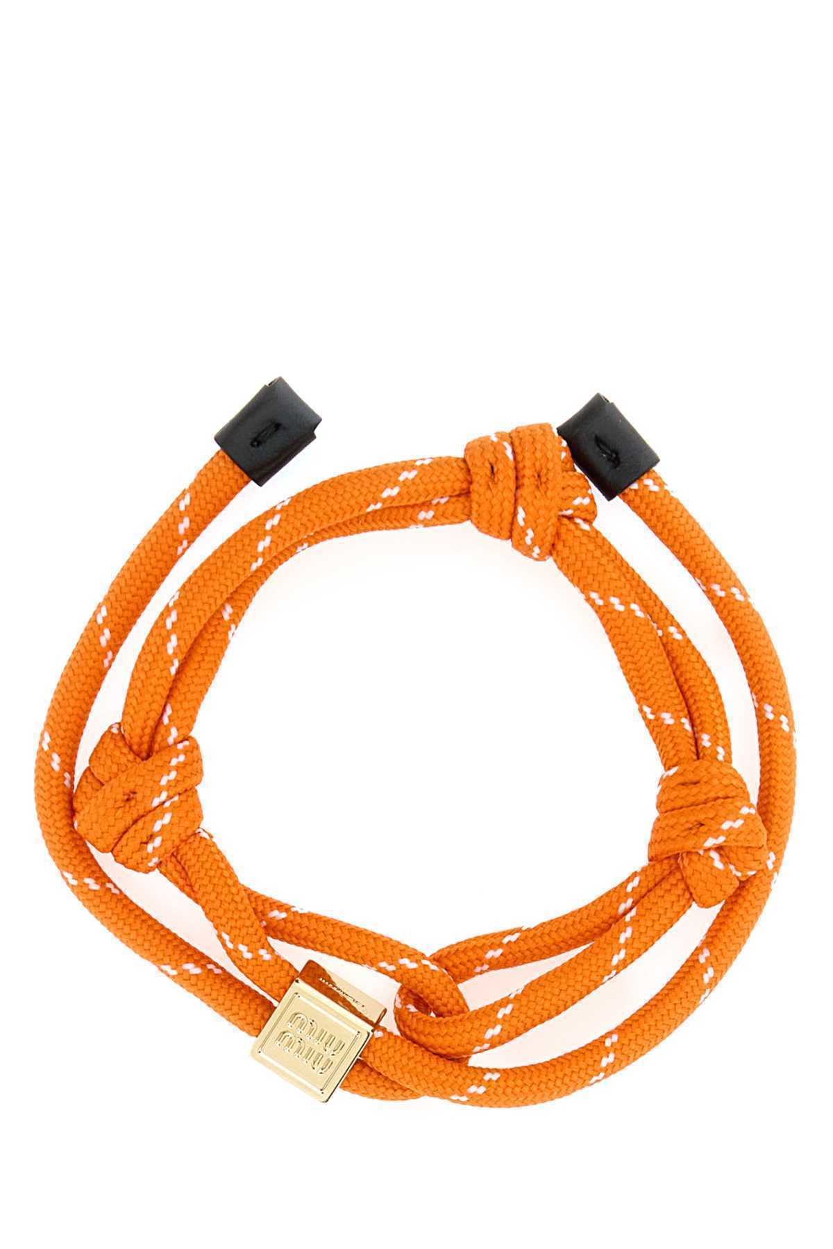 【関税&送料込】Miu Miu Orange Fabric Bracelet