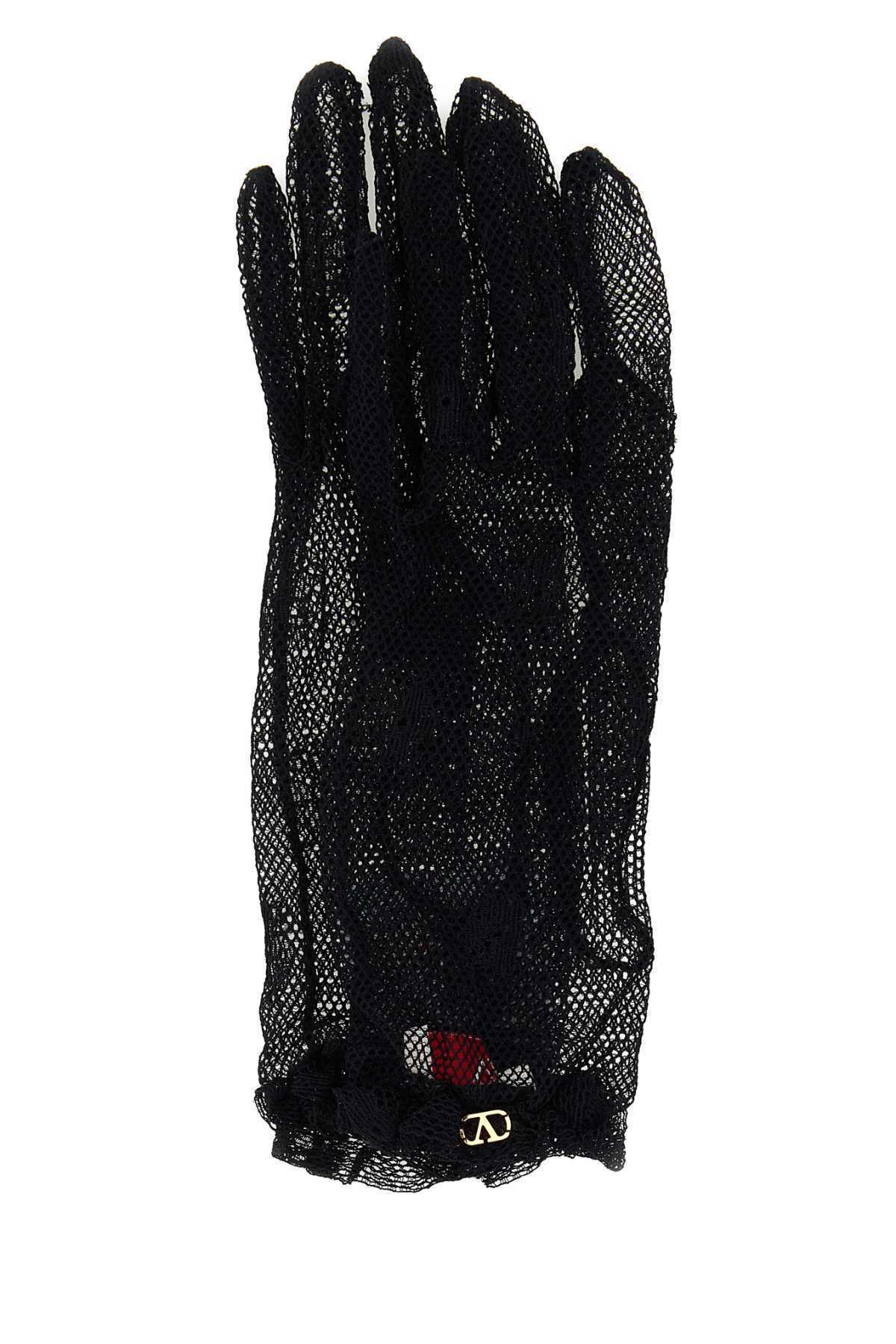 【関税&送料込】Valentino Garavani Black Mesh Gloves