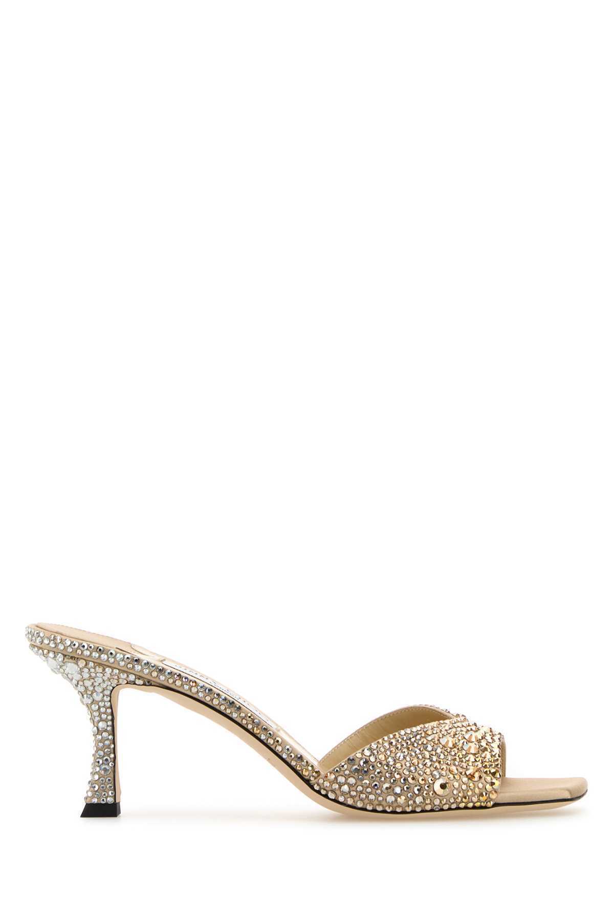 【関税&送料込】Jimmy Choo Embellished Satin Skye Mules