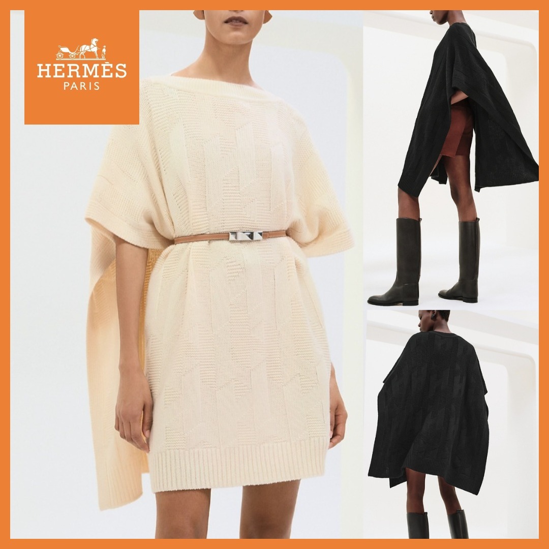 ＊大人気＊【HERMES】エルメス 長方形 ポンチョ ケープ
