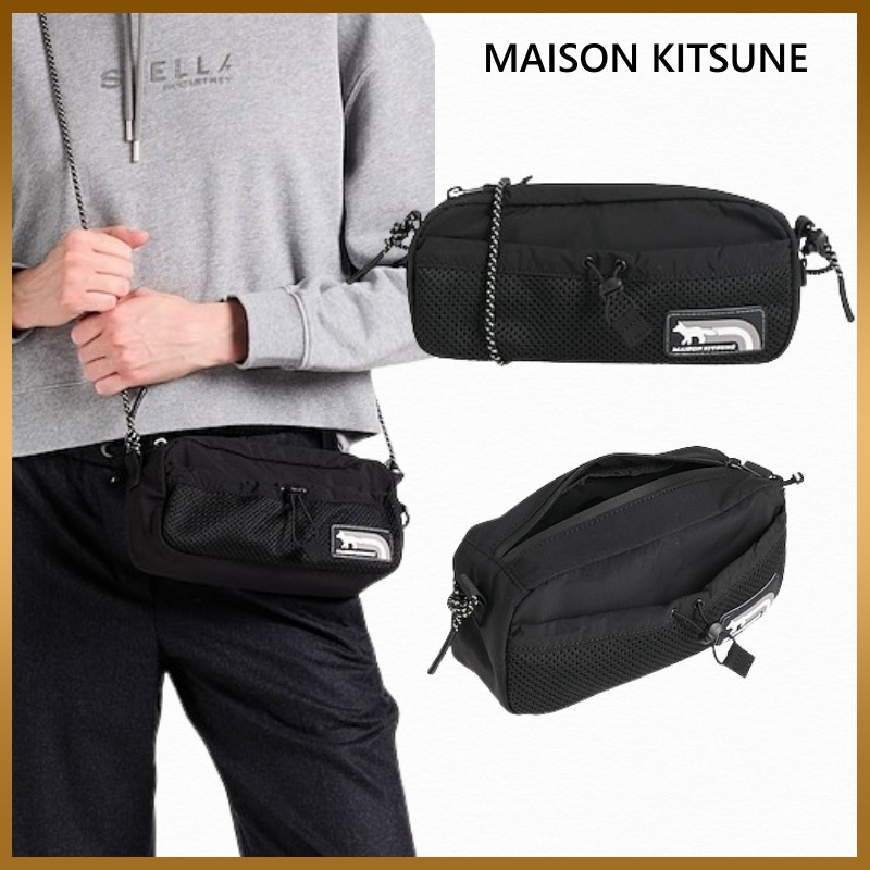 【MAISON KITSUNE】ロゴ ナイロン クロスボディバッグ