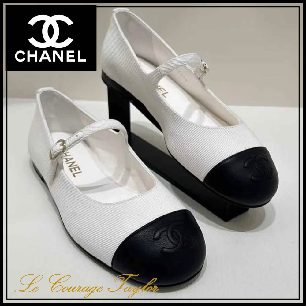 25P♪ホワイト&ブラック【CHANEL】シャネルメリージェーン