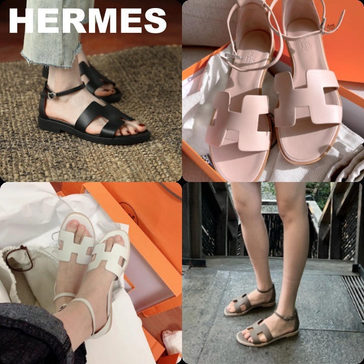 【オシャレ定番人気アイテム】HERMES サントリーニサンダル