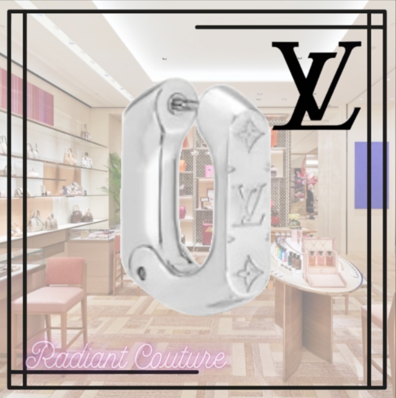 【Louis Vuitton】モノグラム チェーン・フープピアス