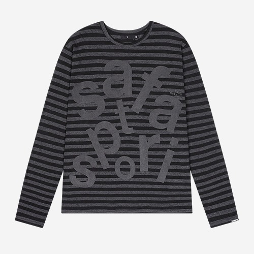 [SAFARISPOT] 1/2 TICKETING STRIPE BORDER TEE 4COLORS NJZ着用 Safarispot☆TICKETING STRIPE BORDER TEE
