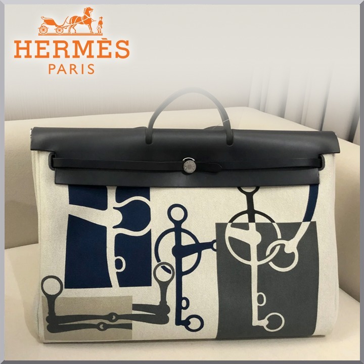 《目を惹くデザイン♪》HERMES Herbag zip キャビンバッグ