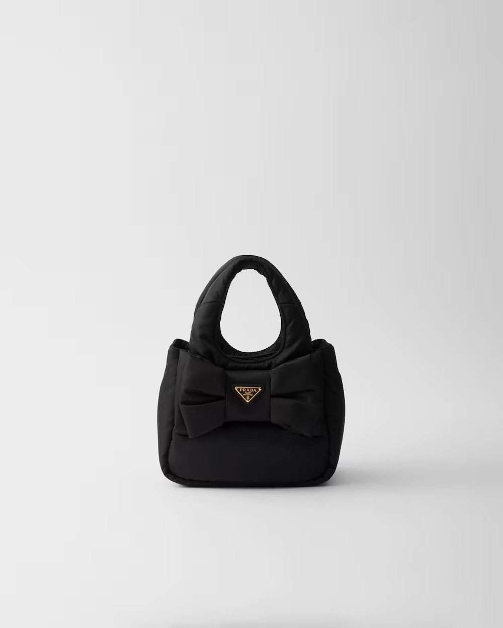 PRADA プラダ リボン付 パデッド Re-Nylon ミニバッグ ◇PRADA◇プラダ リボン付 パデッドRe-Nylon ミニバッグ