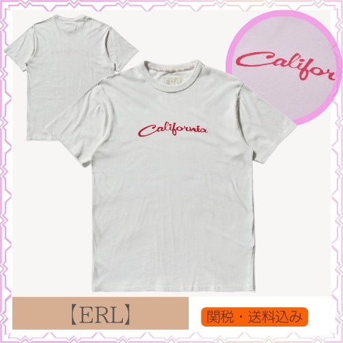 【ERL】 カリフォルニア シグネチャー◇Tシャツ◇ホワイト