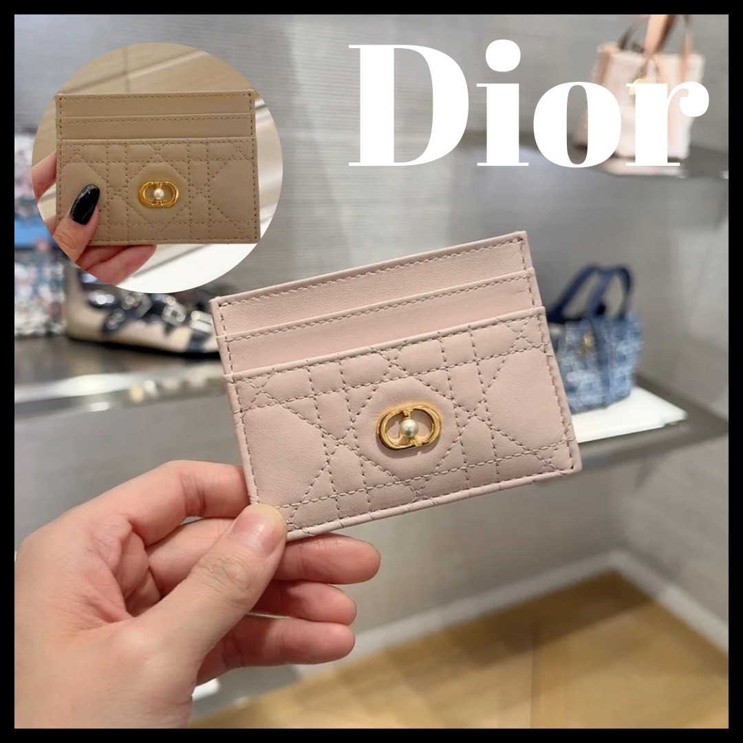 【パールが映える】Dior カードホルダー Jolie Freesia