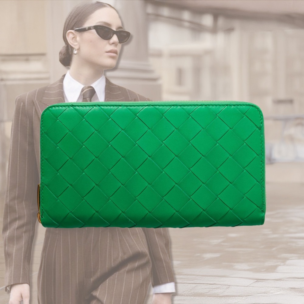 【洗練された】BOTTEGA VENETAイントレチャートレザーウォレット