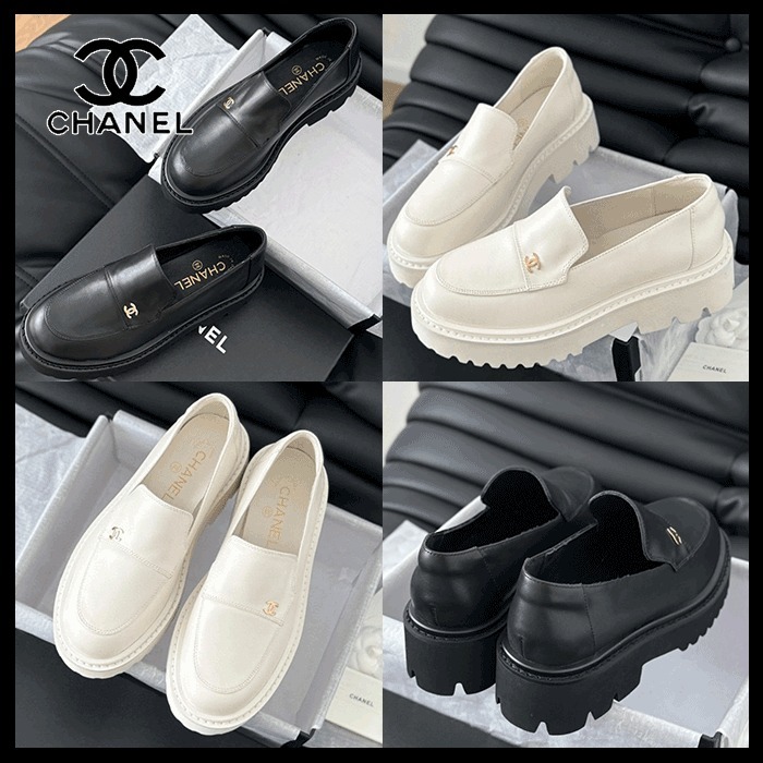【厚底とロゴがポイントに☆】CHANEL ローファー CCロゴ