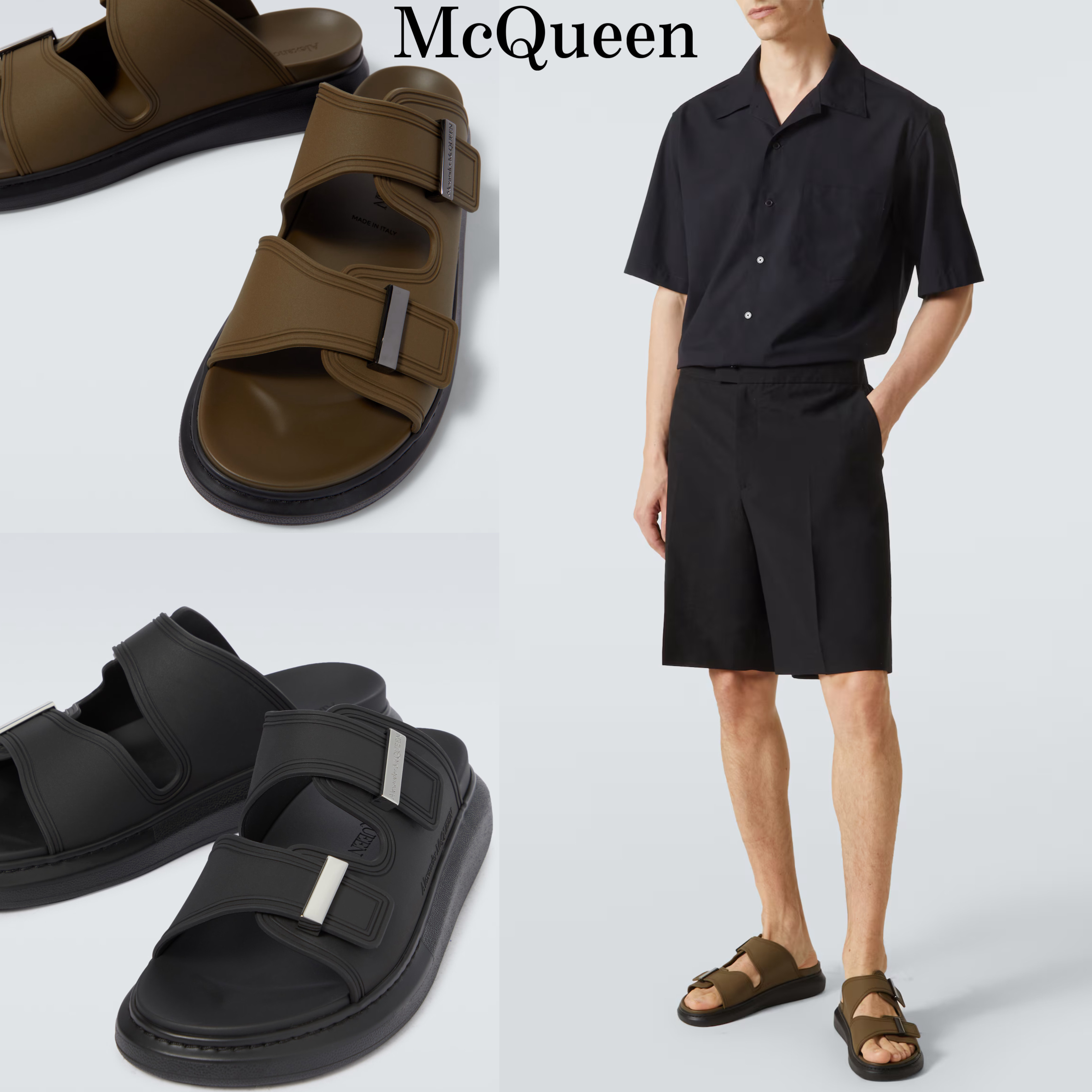 新作*ALEXANDER McQUEEN*ベルクロ サンダルハイブリッド メンズ