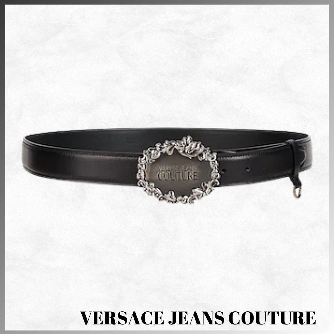 【VERSACE JEANS COUTURE】ブランドロゴレザーベルト