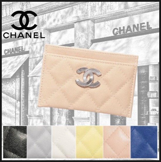 限定ロゴ シルバーロゴ 【CHANEL】カードケース