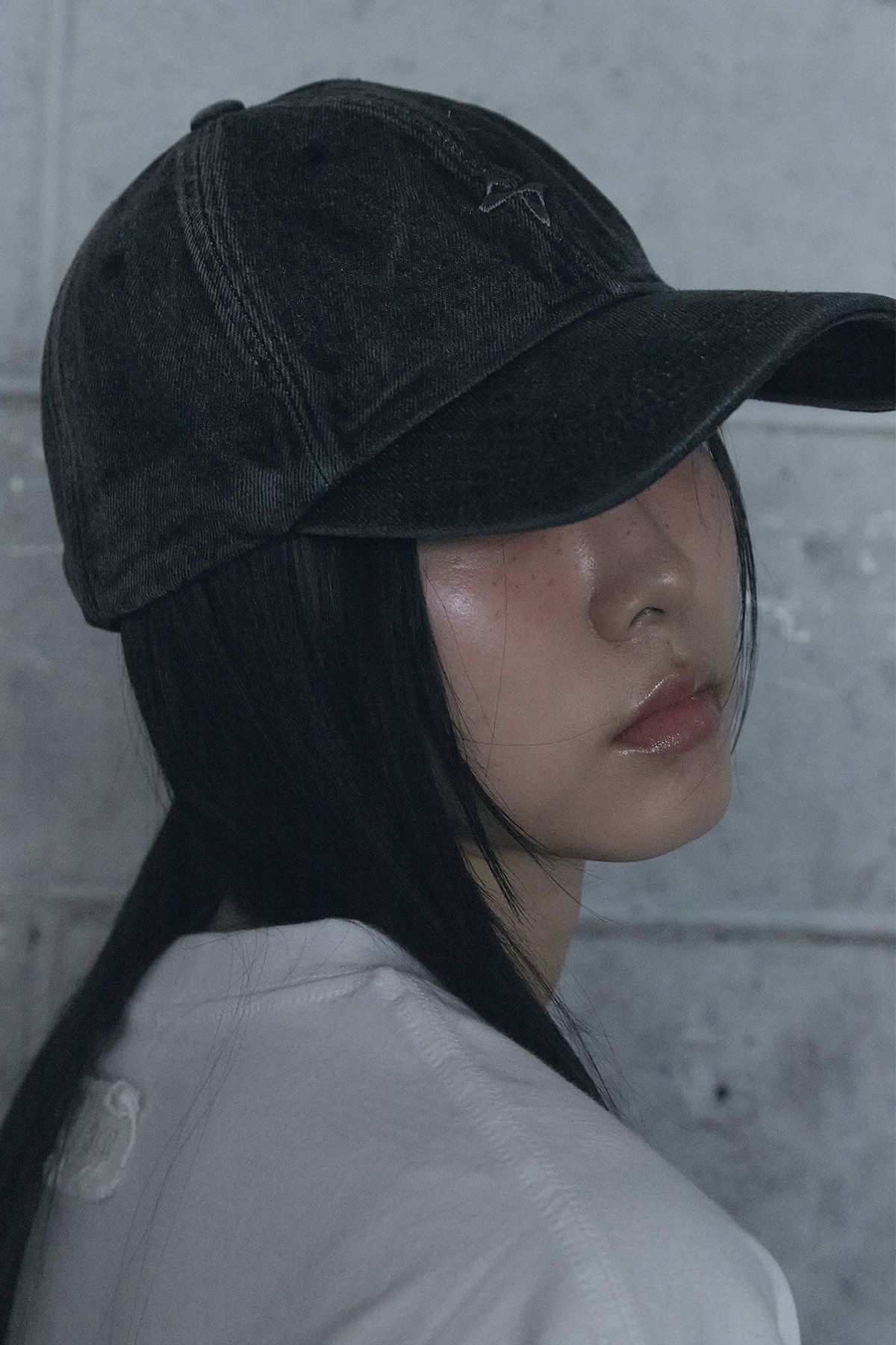 【BLUER】BLR LOGO WASHED DENIM BALL CAP