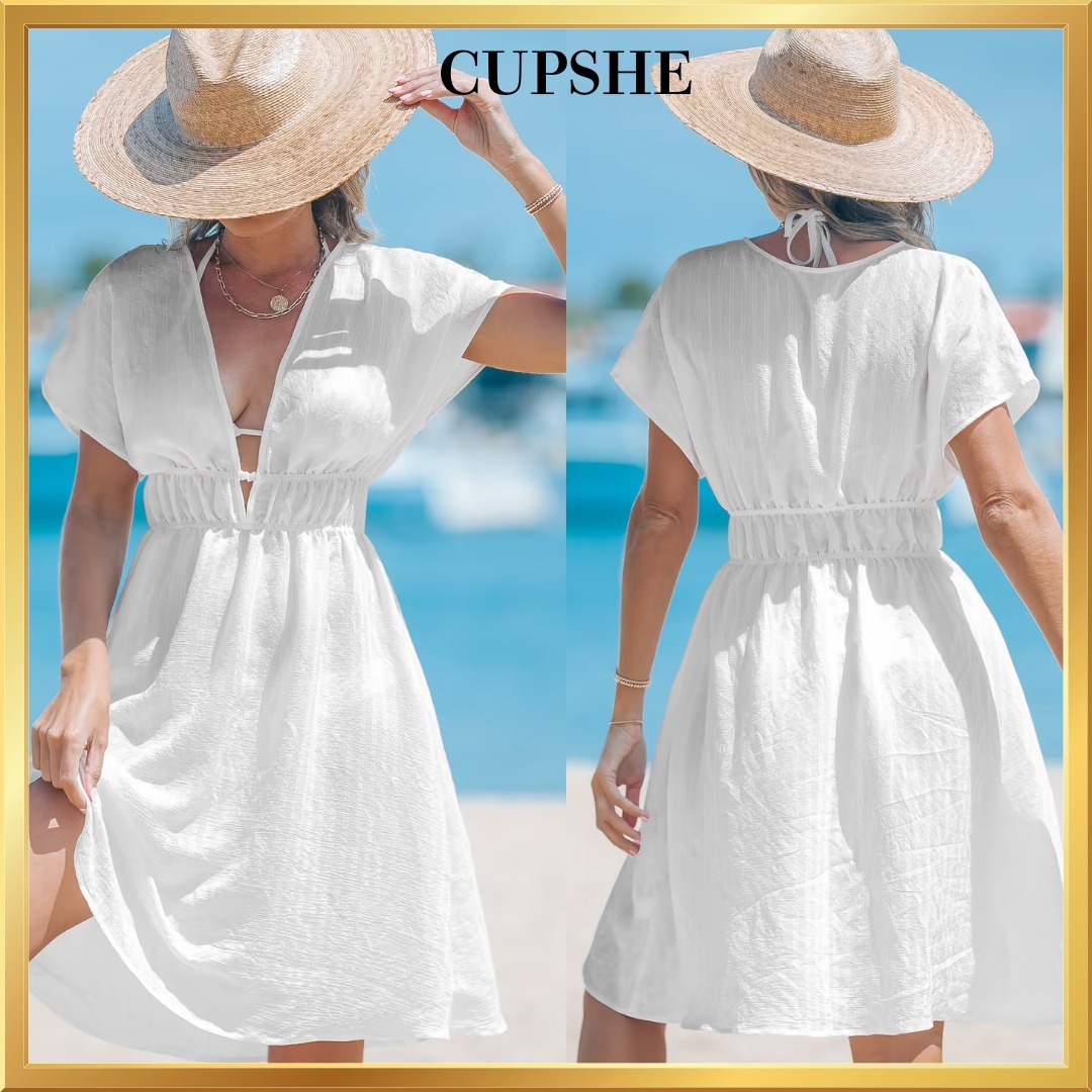 CUPSHE♦ブリージーグロー ミニドレス 水着カバー